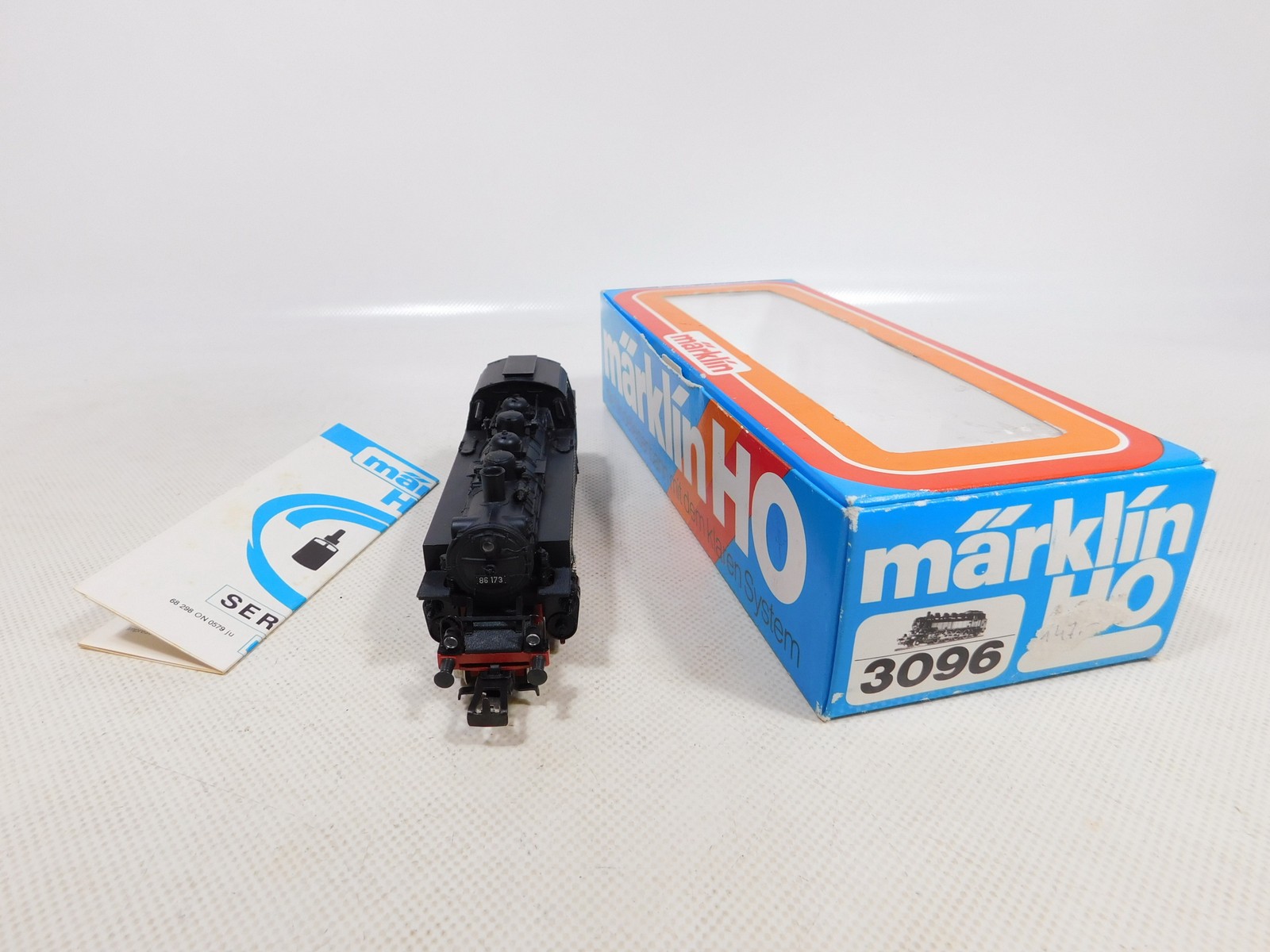 Märklin H0 AC 3096 Tender Steam Locomotive 86 173 DB Federal Telex Box #EF896-1