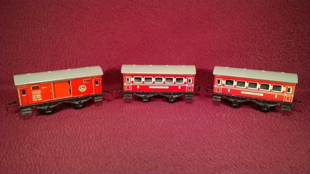 VINTAGE HWN CLOCKWORK STEAM TIN-LITHO PASSENGER TRAIN – GERMANY U.S. ZONE