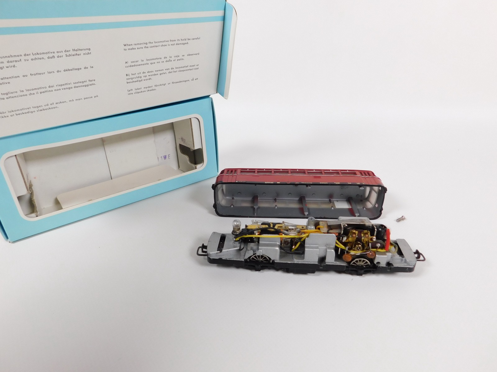 Märklin H0 AC 3016 Railroad Bus DB 800 95 9190 Dark Red Box: 1963 #EK51-1