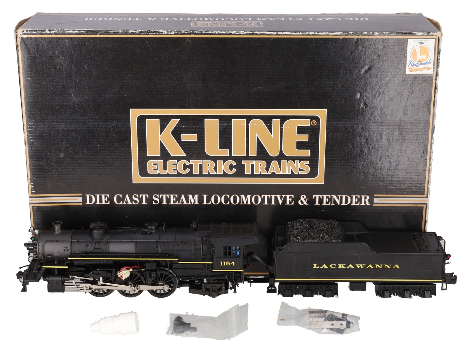 K-Line K3338-0002S DL&W 4-6-2 Pacific Steam Locomotive & Tender w/TMCC #1154/Box