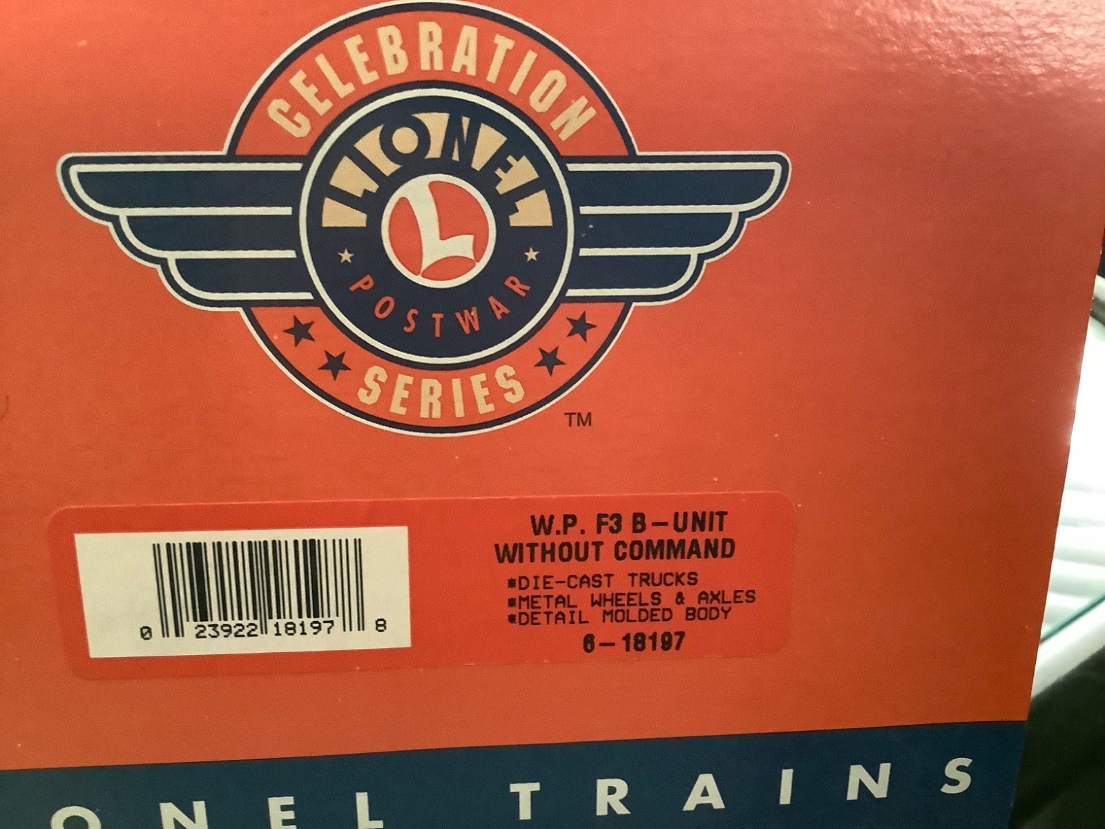 Lionel 6-18197 – Western Pacific F3 B – Unit Without Command – New