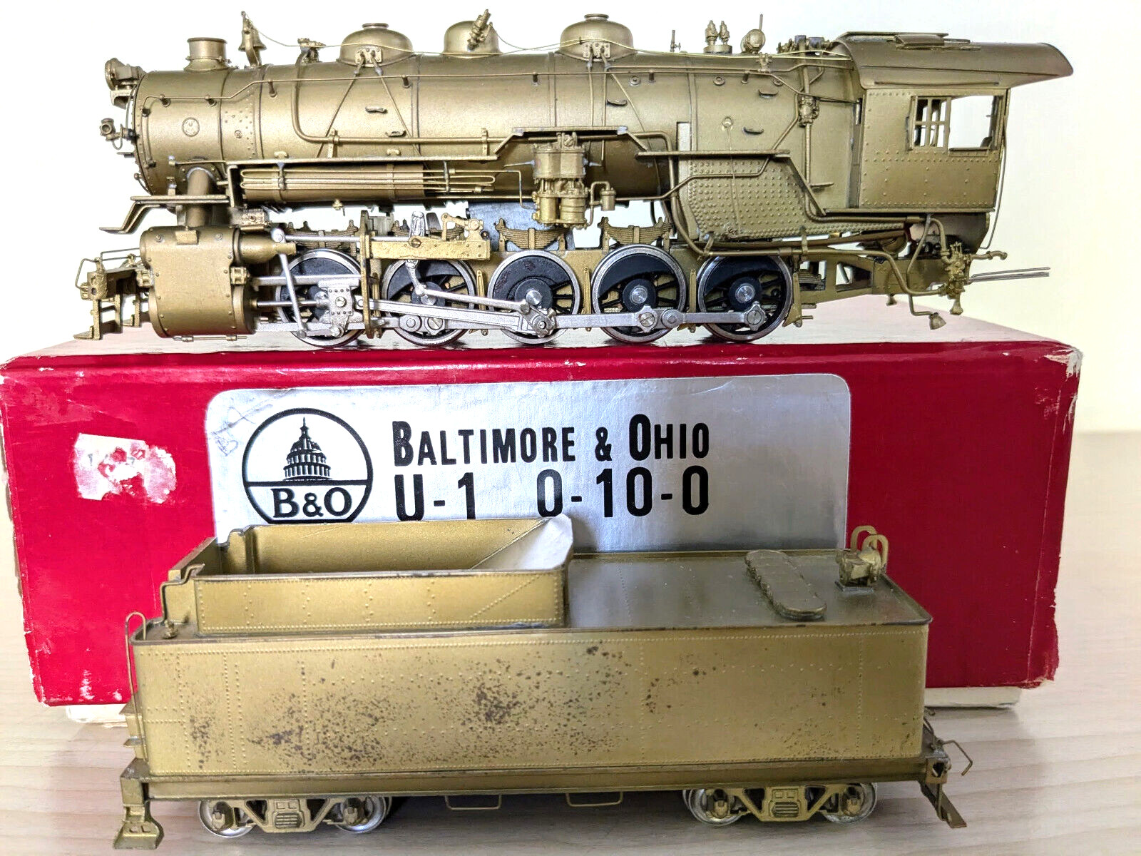 WESTSIDE SAMHONGSA BRASS “B&O U-1 0-10-0” HO **BACKHEAD **CAN MOTOR **RUNS G@@D!