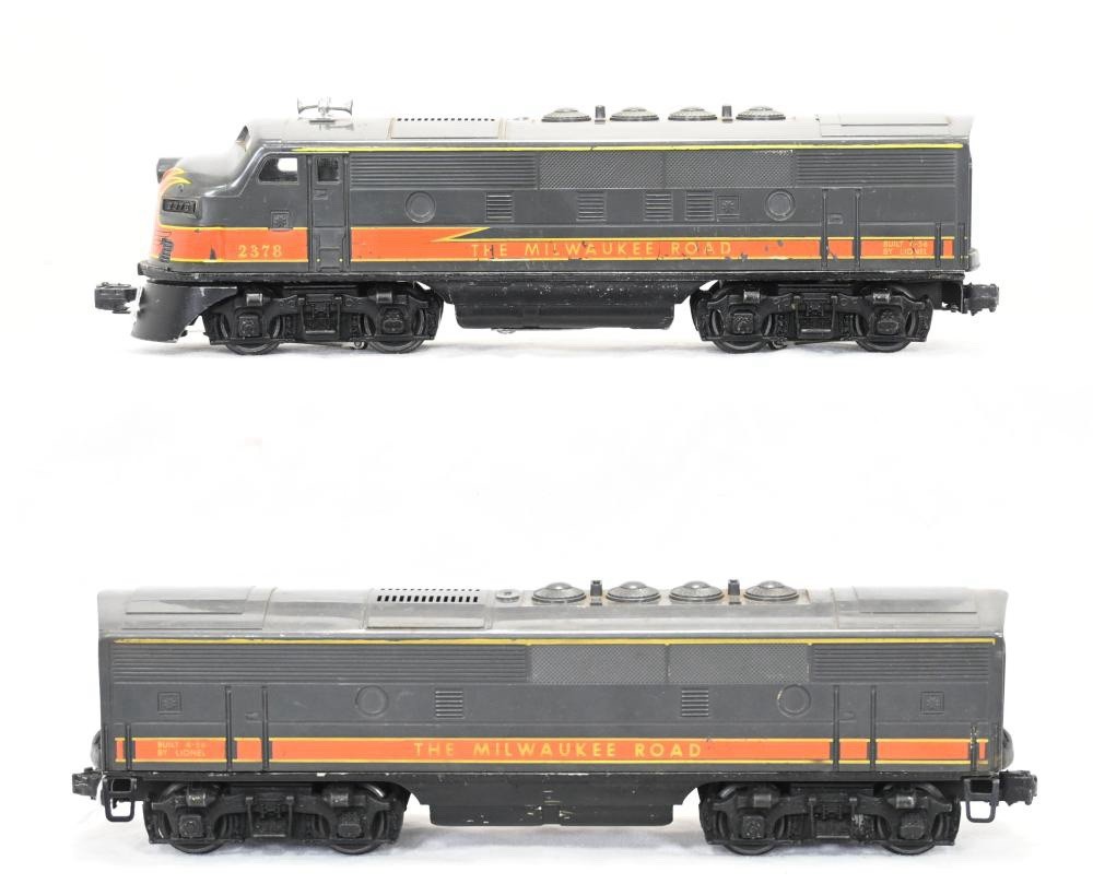 LIONEL 1956 POSTWAR 2378 2378C MILWAUKEE ROAD F3 A&B DIESEL O GUAGE w/OB EX!!