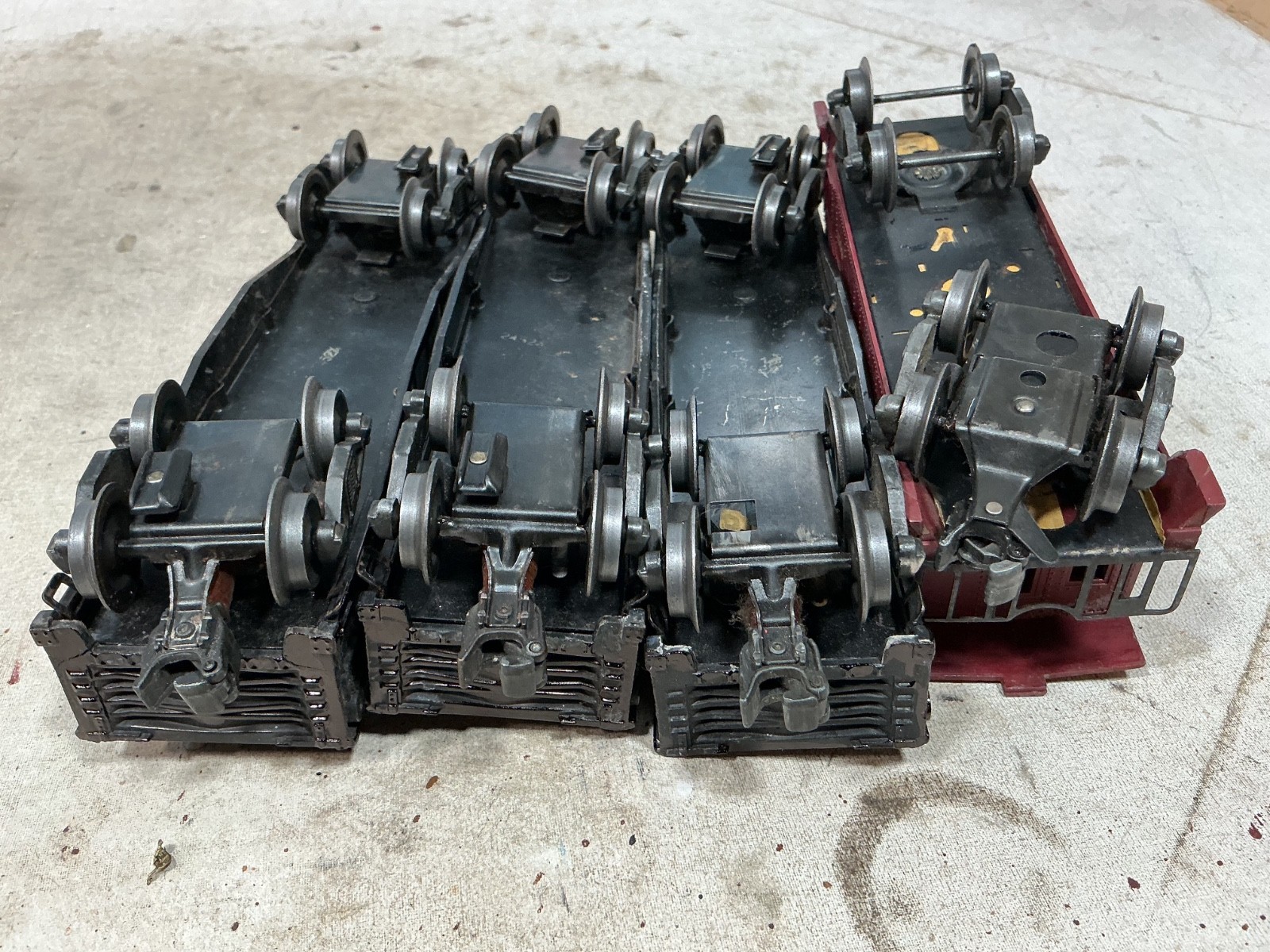 Lionel Postwar – Set 2036 Steam Engine 4 Freight Cars O Gauge / 027