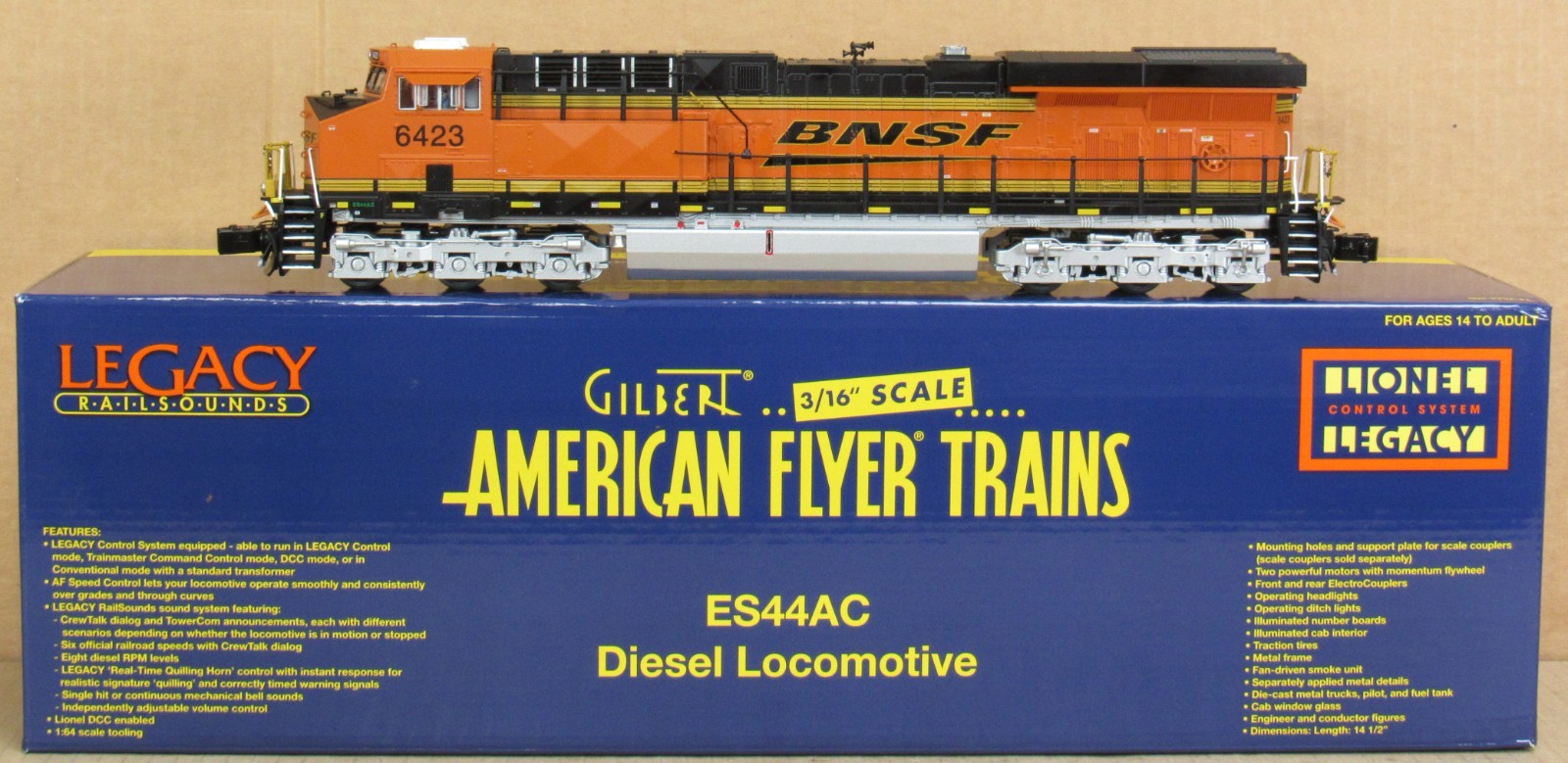 American Flyer 42581 BNSF ES44AC Diesel Engine w/LEGACY S-Gauge LNIB