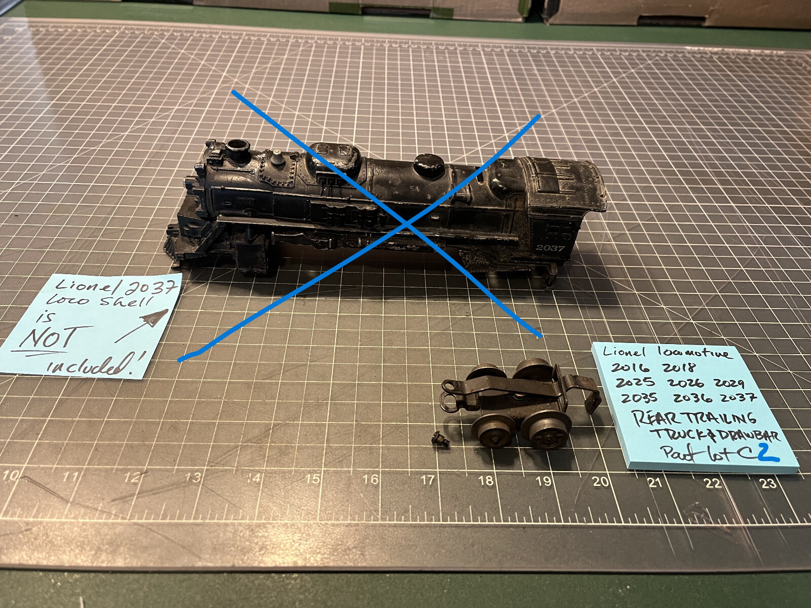 Lionel Train 2037 2018 2026 2029 Locomotive 4 WHEEL TRAILING TRUCK PART LOT C2