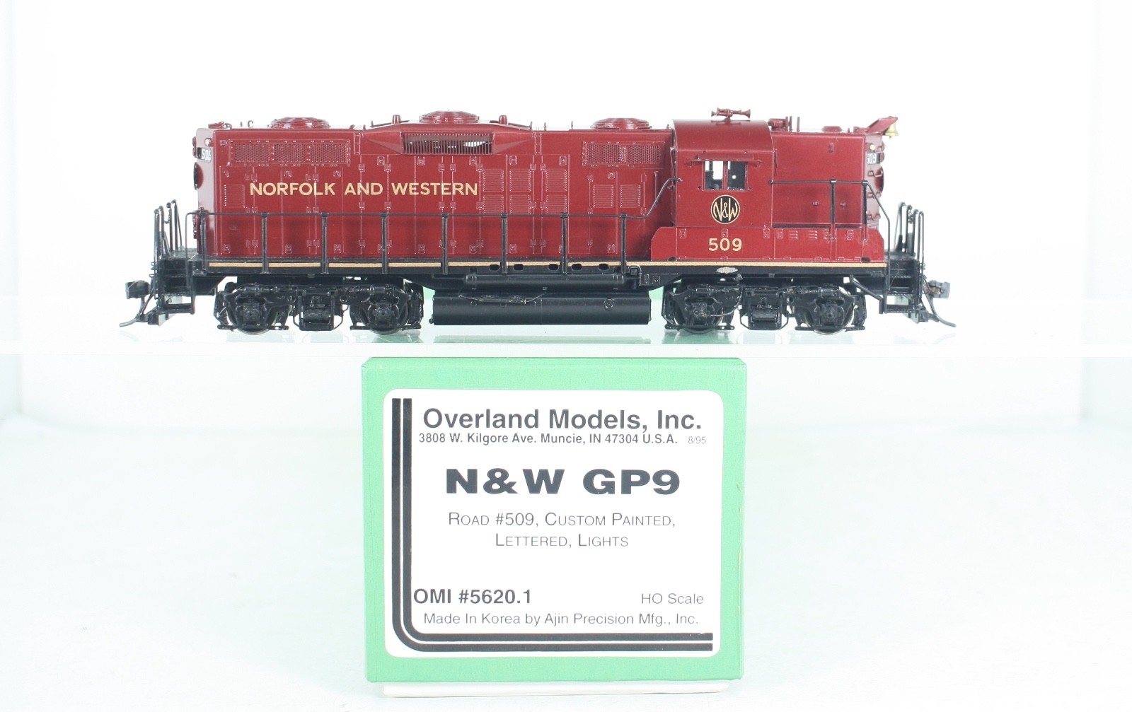 HO Brass Overland Models 5620.1 Norfolk & Western GP9 Diesel #509 Excellent