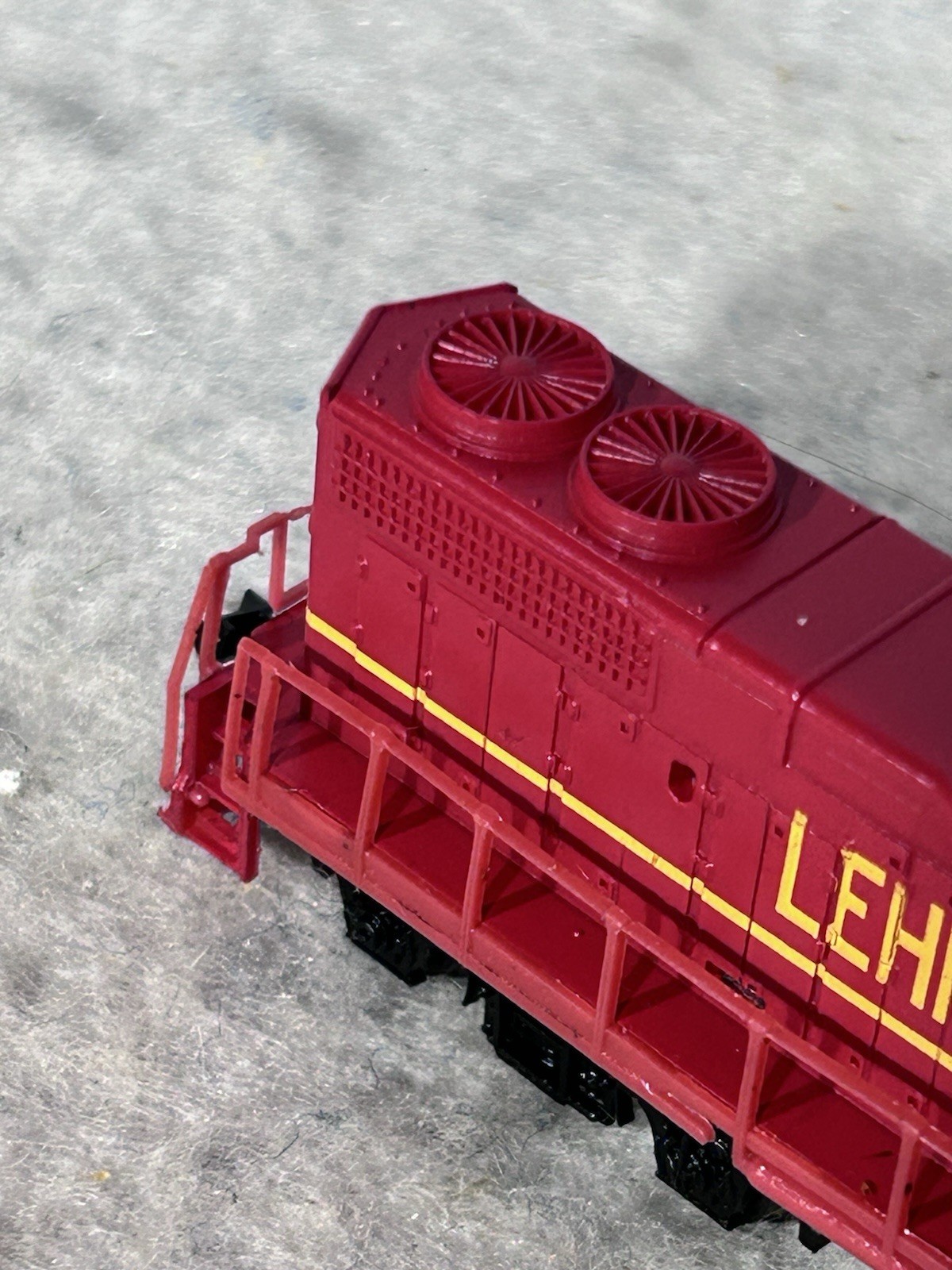 Beautiful Bev Bel/Life Like Lehigh Valley RR GP-38 Diesel Locomotive N Gauge