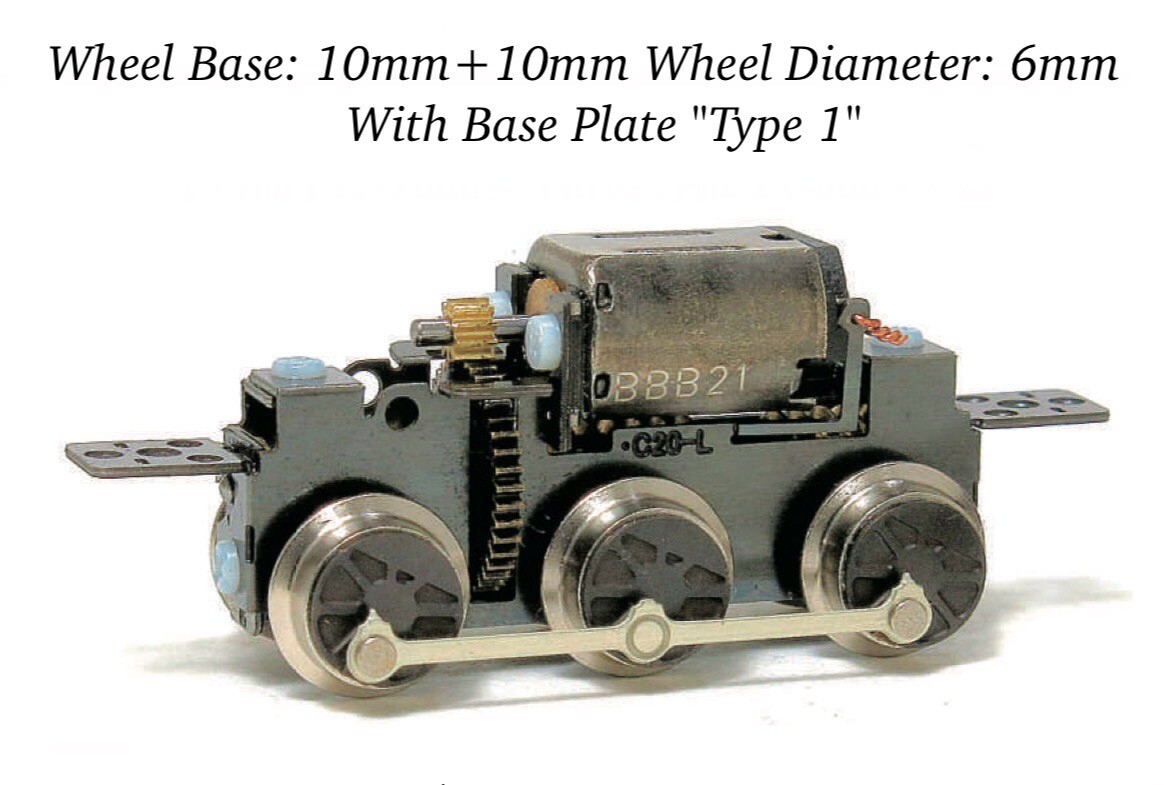 N/HOn30/HOe/009 Aru-Model NZC20S 0-6-0 Locomotive Power Drive Chassis 20mm/6mm