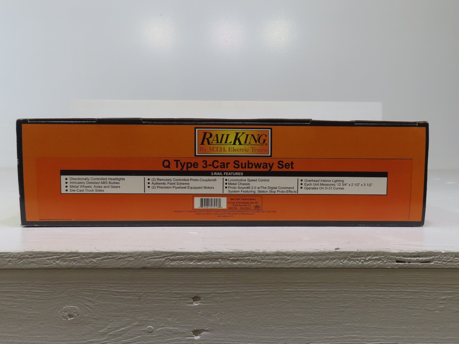 MTH 30-2759-1 NY Transit Two Tone Green Subway Set w/PS2 LN 13386