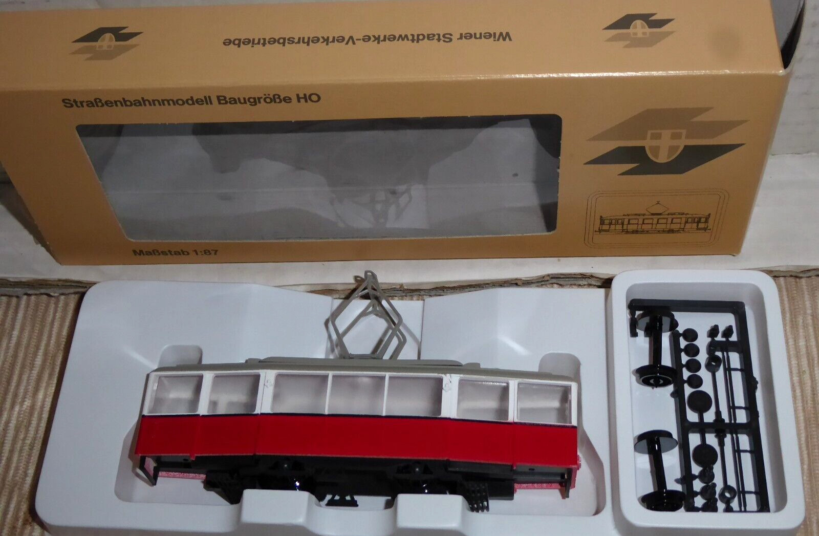 Halling H0 Vienna Tram Motor Car KSW Type A Without Motor, Tram Tramway OVP