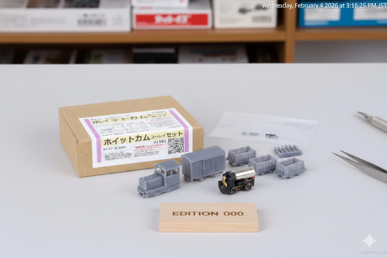 Nn3 Whitcomb Ghost Train Kit Set w/Motor Dump Cars x3 Narrow Gauge Railway toma