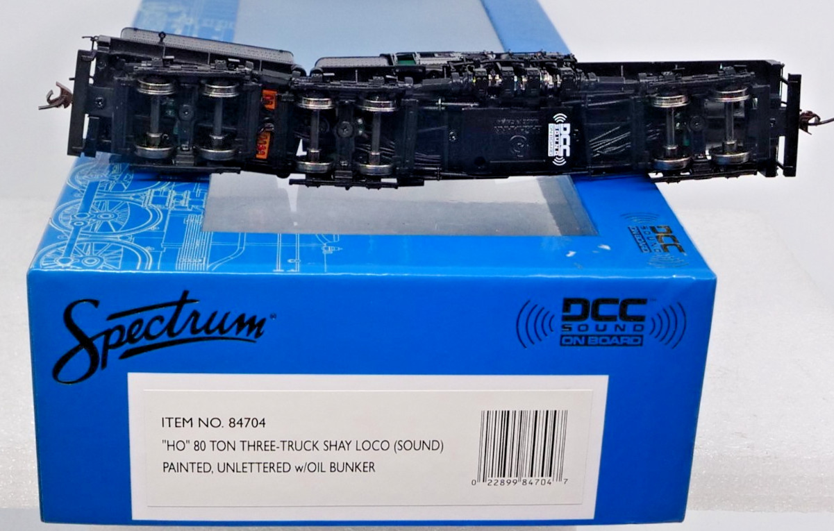 Spectrum 84704 HO 80 Ton 3 truck Shay Oil Bunker DCC SOUND Steam Loco Tested