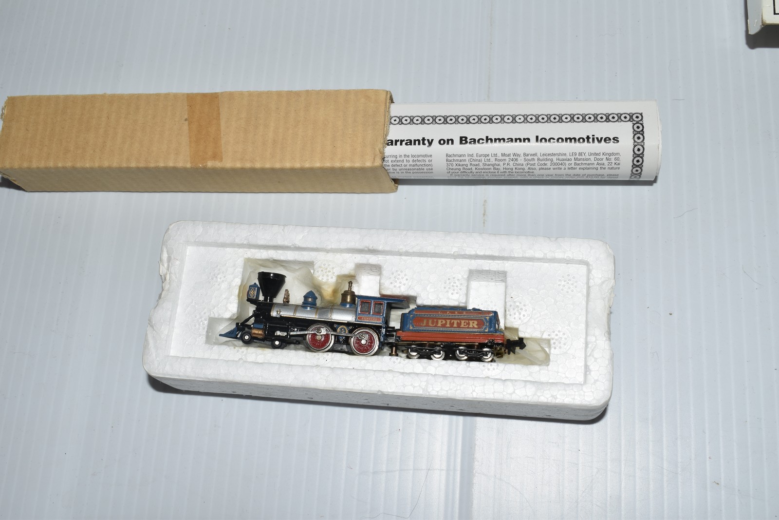 Bachmann N Scale 51174 “N” Steam Locomotive & Tender 4-4-0 CP Jupiter(ETF15)