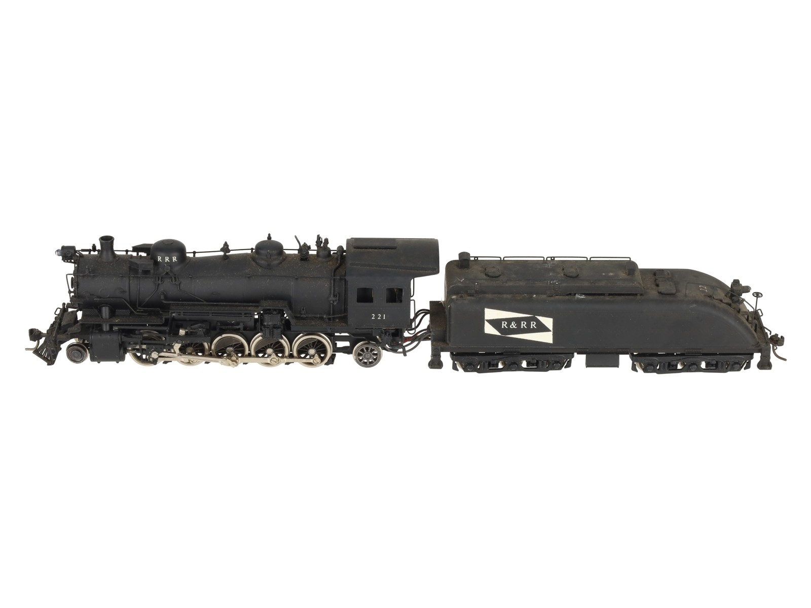 Pacific Fast Mail HO 2-10-2 BRASS R&RR Steam Locomotive #221 – Painted EX