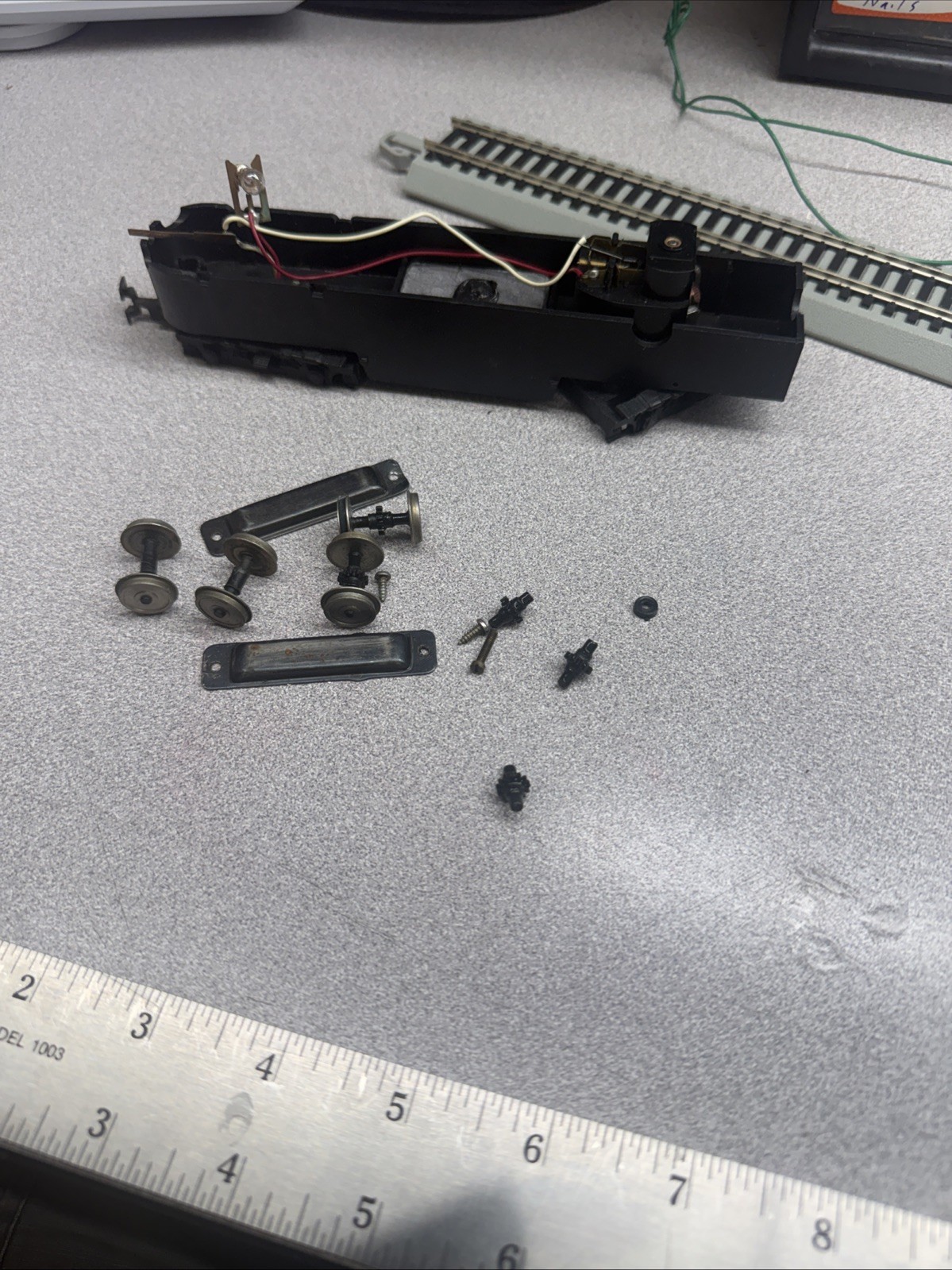Ho Scale C-Liner Parts AHM Chassis Motor Works Axles And Gears & Headlight Works