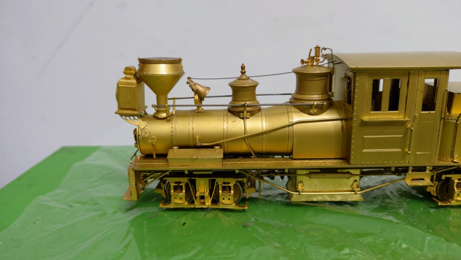 Overland (OMI) Brass Gilpin Shay #3 with Grandt Line Drive – On2 scale