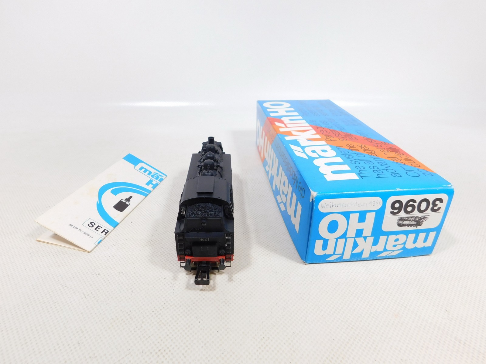 Märklin H0 AC 3096 Tender Steam Locomotive 86 173 DB Federal Telex Box #EF896-1