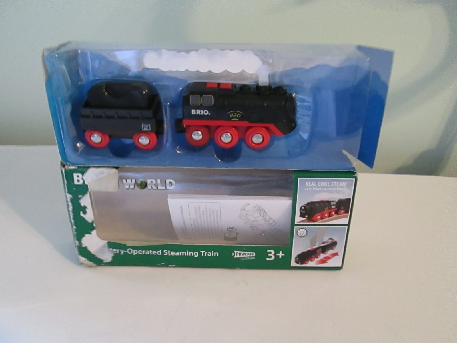 BRIO World 33884 Battery Operated Steaming Train Black & Red