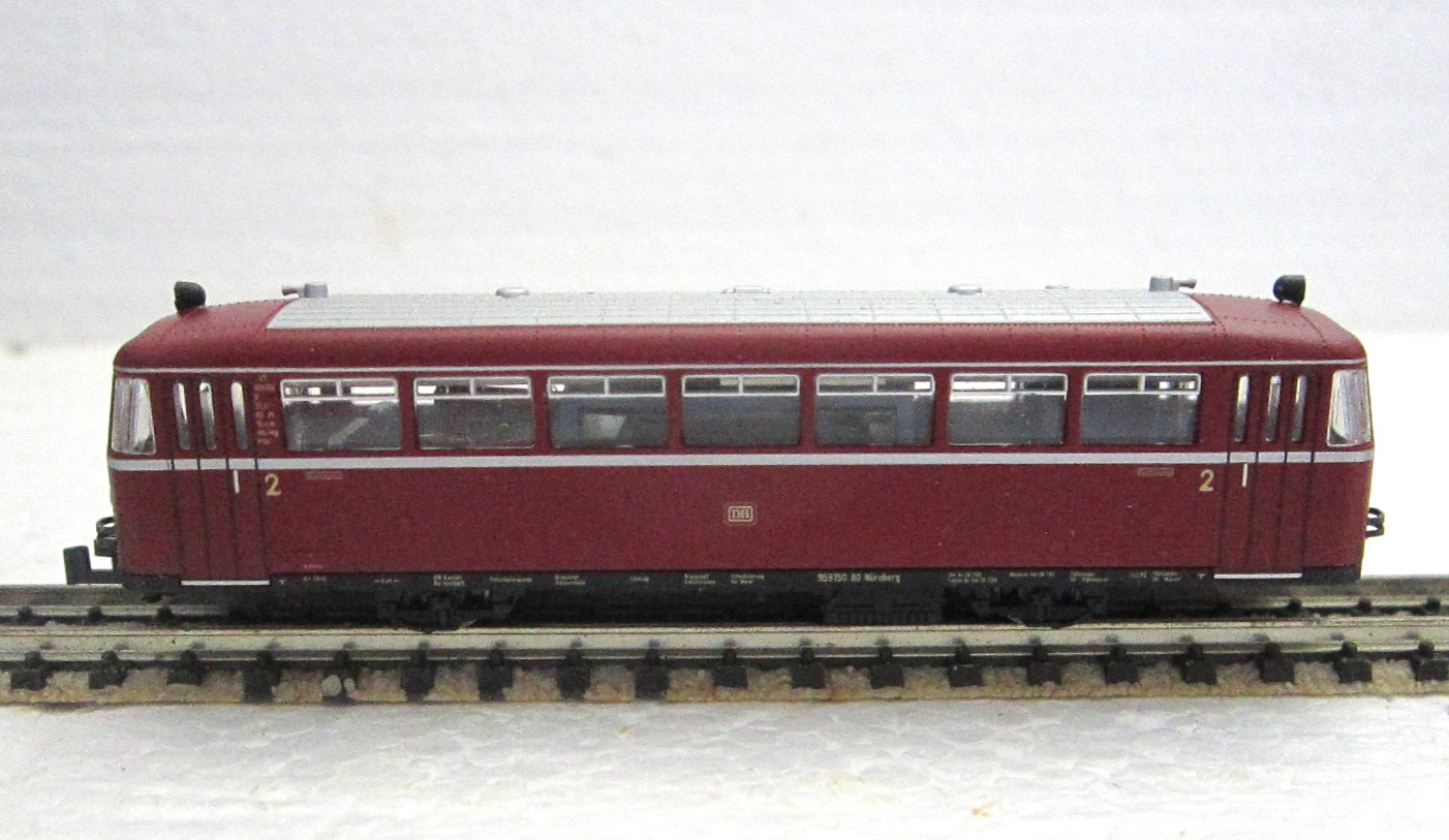 FLEISCHMANN 7400 7401K N DB VT95 DIESEL RAIL BUS & PASSENGER CAR SET OVP TESTED