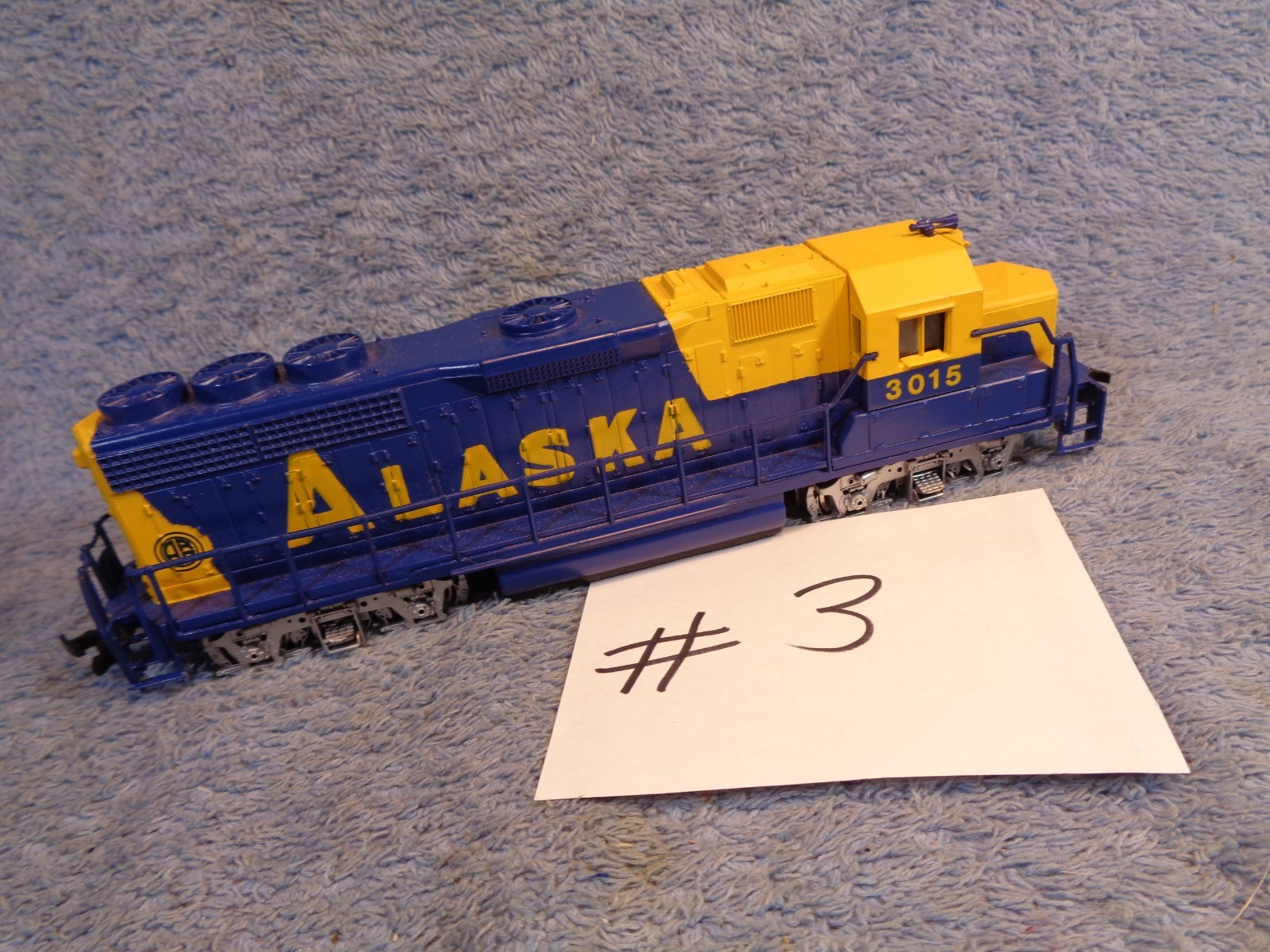 Vtg ALASKA RR ARR BACHMANN HO Model Train # 3015 Locomotive Lot Blue & Yellow