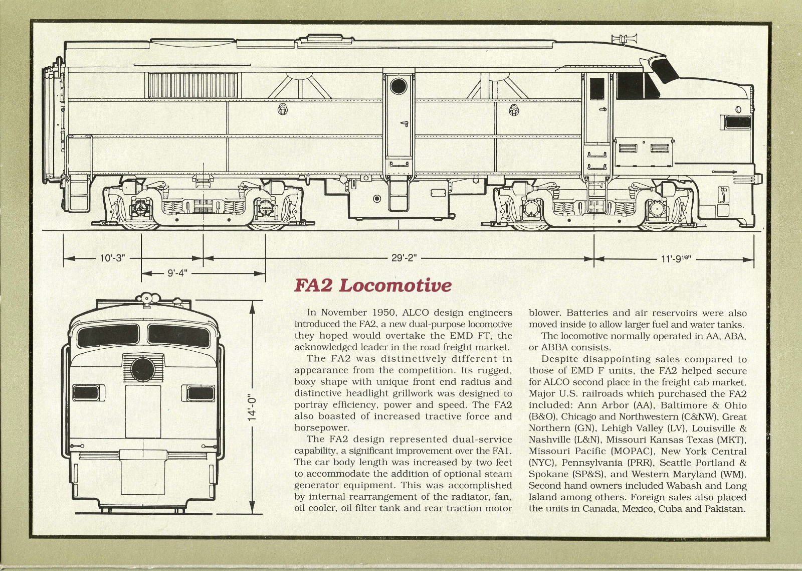 Proto 2000 FA-2 NYC #1044 – HO Scale