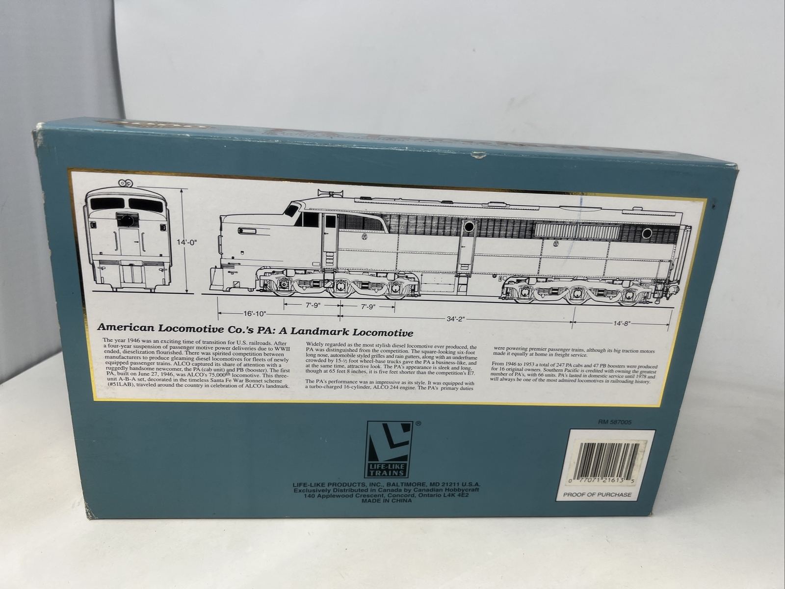HO Scale Proto 2000 21613 ERIE Railroad PA Diesel Locomotive #862 NIB