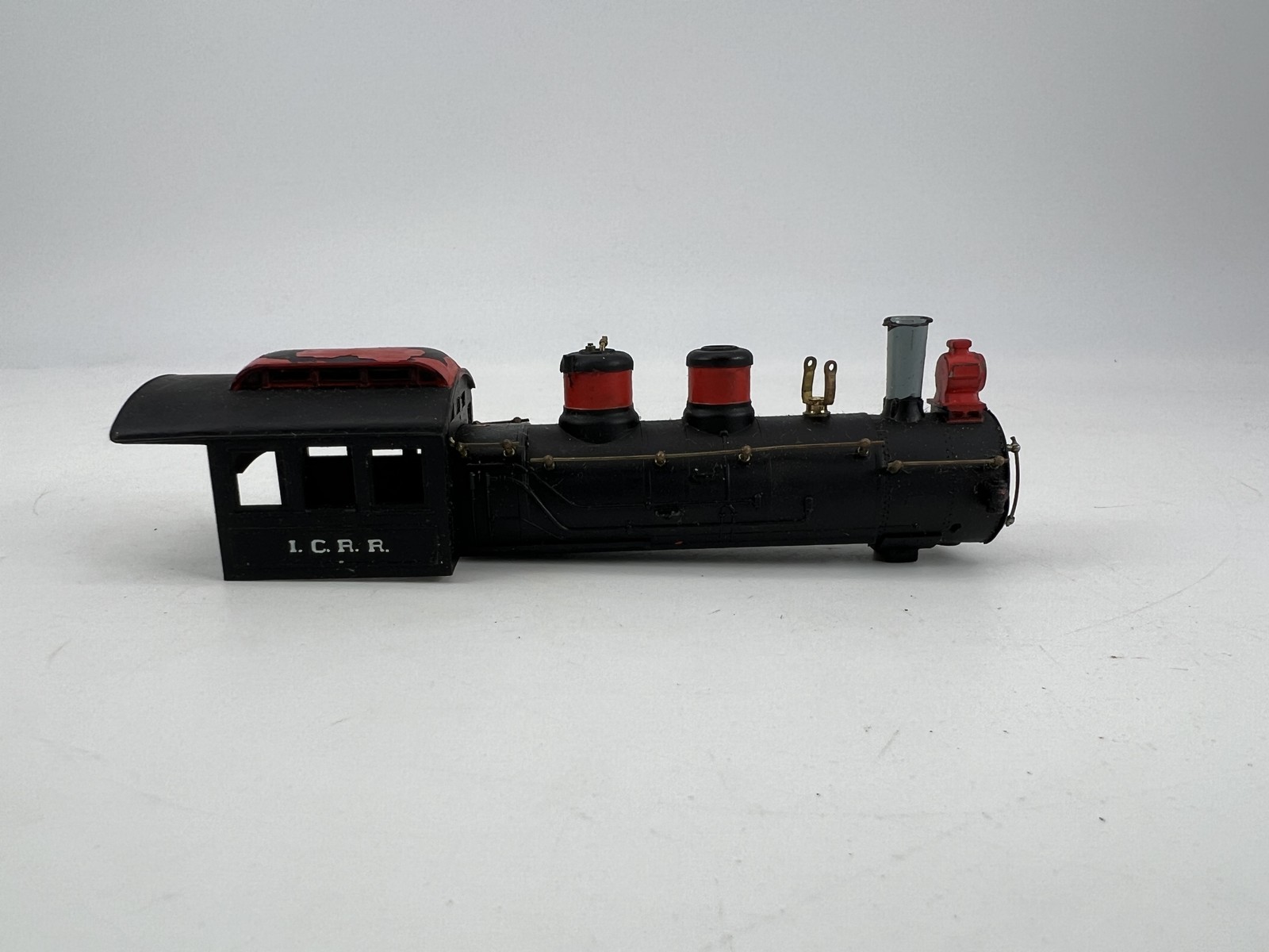 HO Scale I.C.R.R. Steam Locomotive Boiler Shell ONLY Black/Red Good