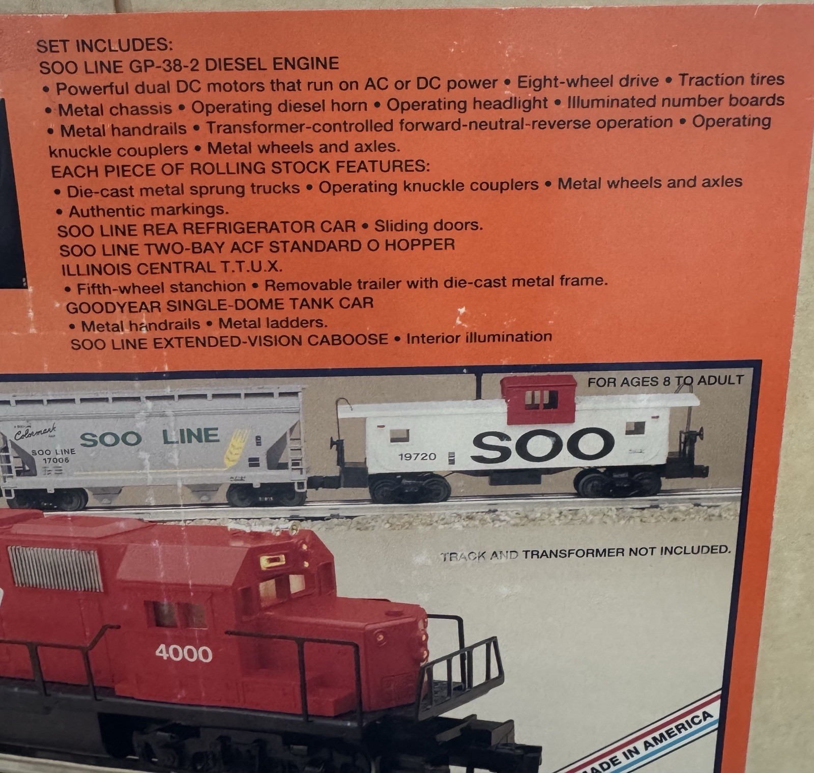 Lionel O Gauge SOO Line Special GP-38-2 Diesel Locomotive Freight Set Brand New!