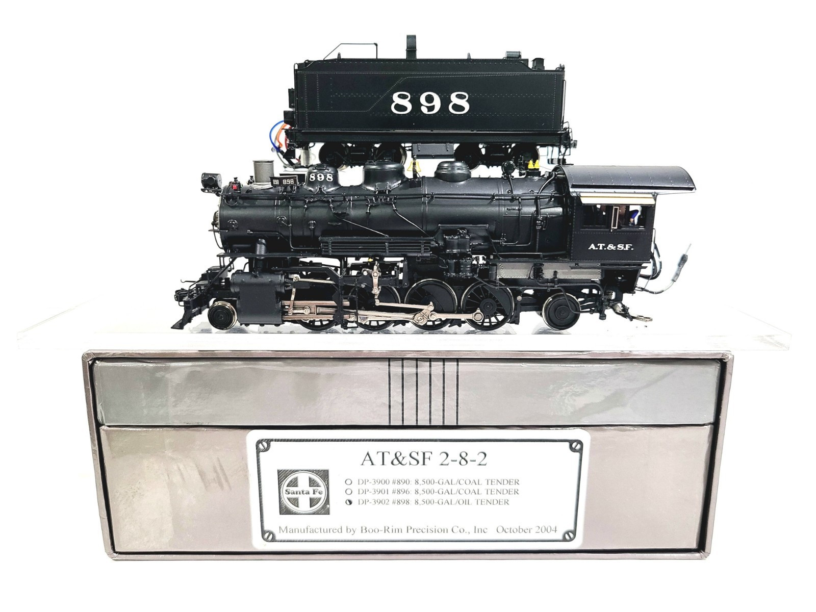 Division Point Boo-Rim AT&SF 2-8-2 Atchison Santa Fe #898 HO Brass #DP-3902 DCC