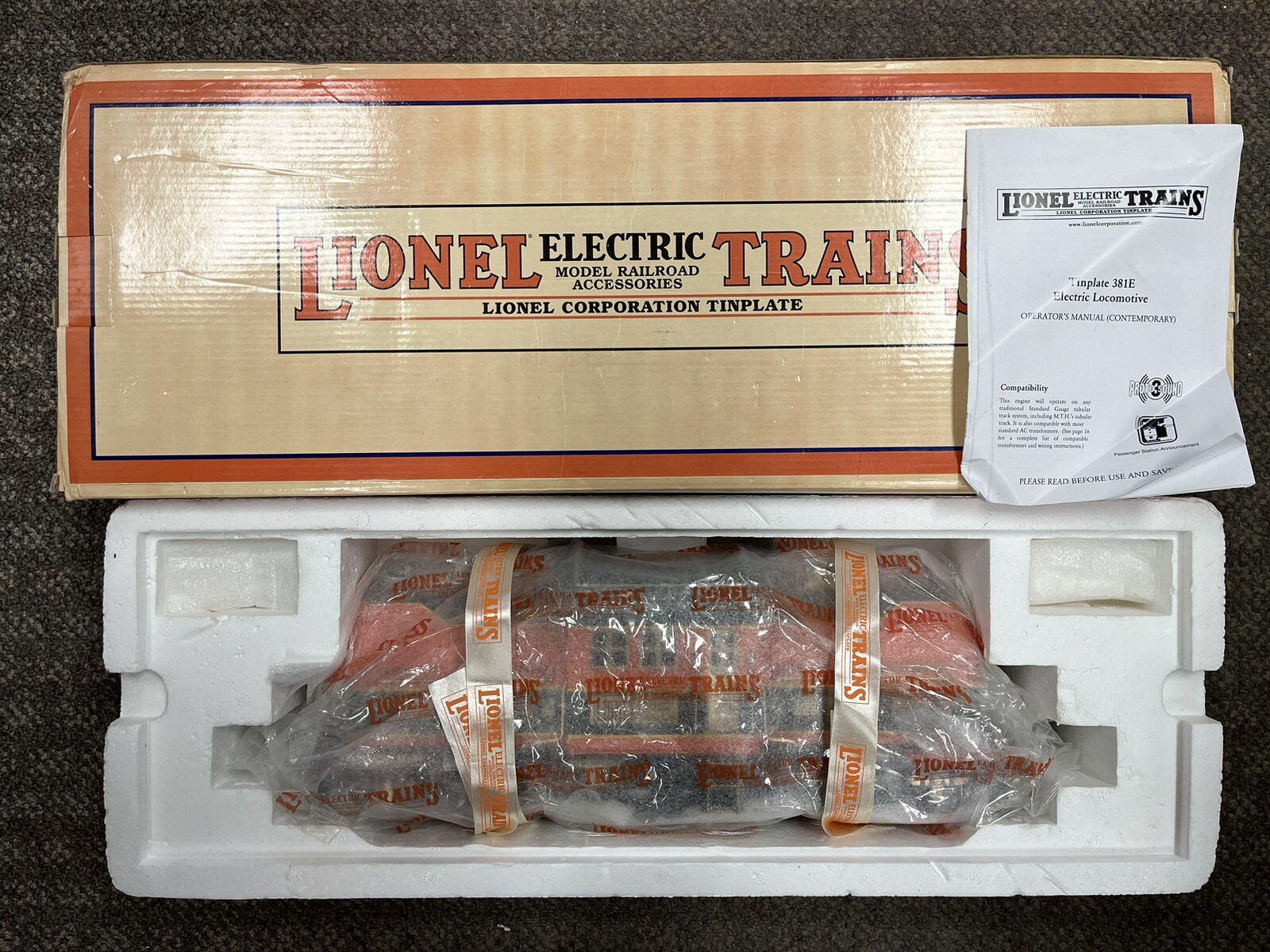+ Lionel MTH Standard Tinplate Great Northern 381E Electric Locomotive PS.3 LNIB