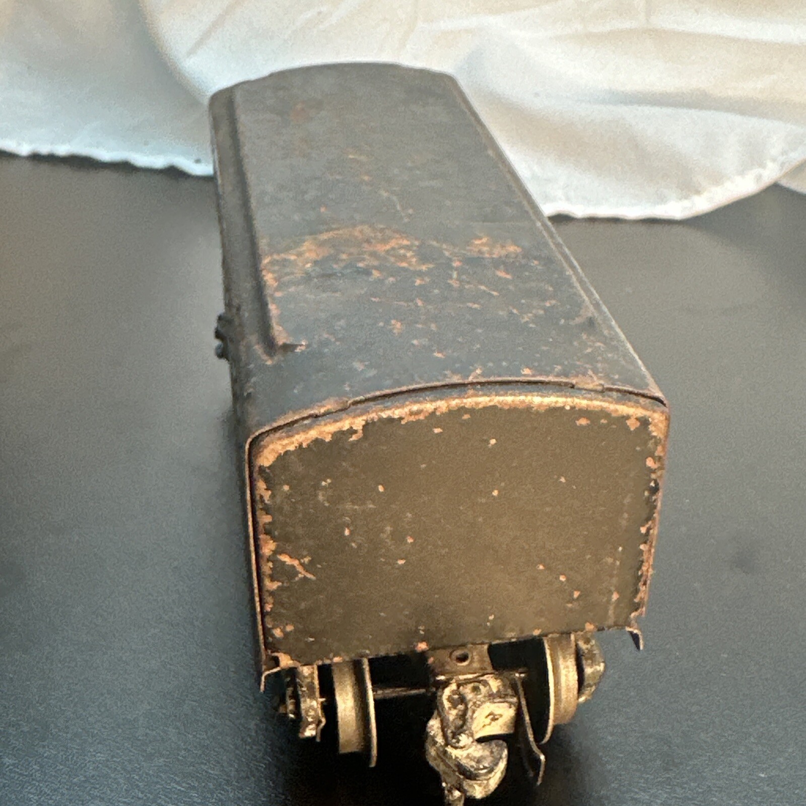 Vintage Lionel Locomotive 1120 2-4-2 W/ Tin Lionel Scout Tender Black train
