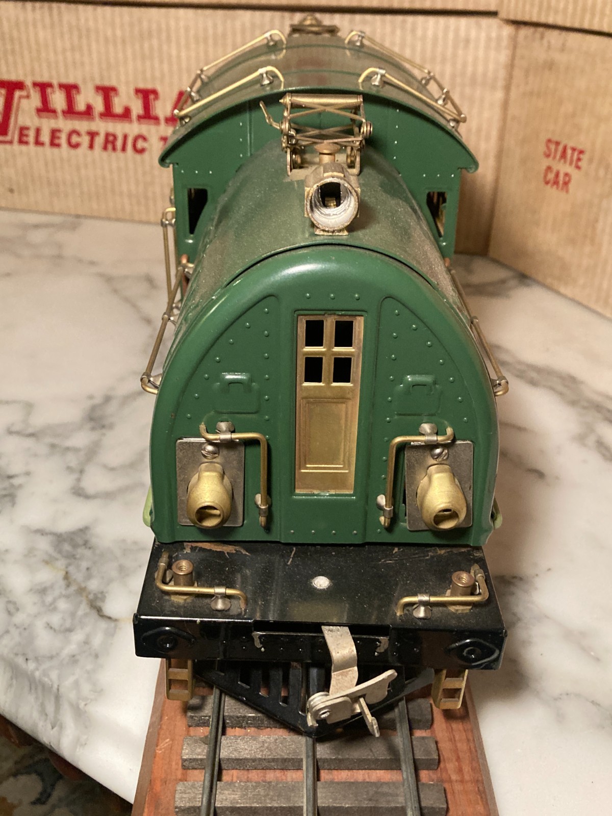 1970s Lionel 381E Bild A Loco with Williams Train State Cars Standard Gauge