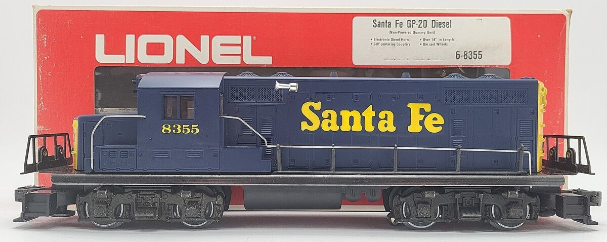 Lionel 6-8355 O Gauge Santa Fe GP-20 Non-Powered Diesel Locomotive w/Horn #8355