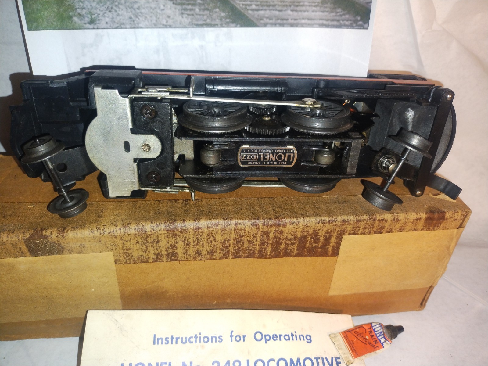Lionel 1590 Set From 1958 Locomotive 249 & Tender 4 Car Freight Set W/ Boxes