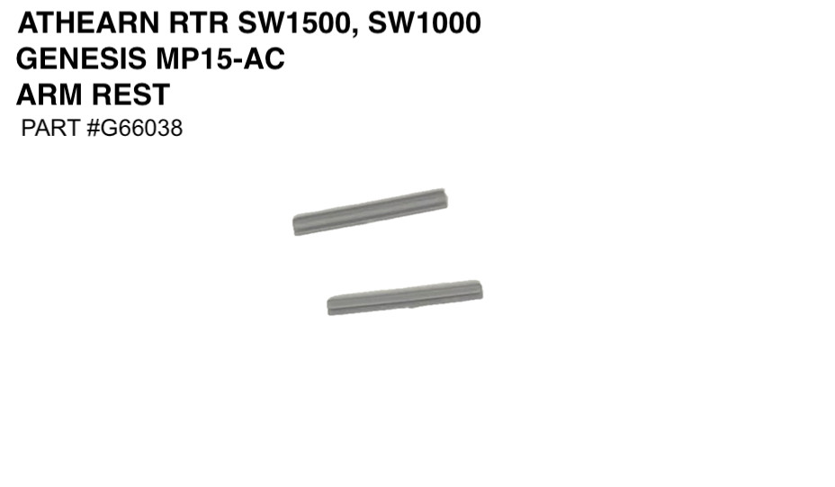 Athearn HO SW1500, SW1000, MP15-AC locomotive Part # G66038 Arm Rest – NEW