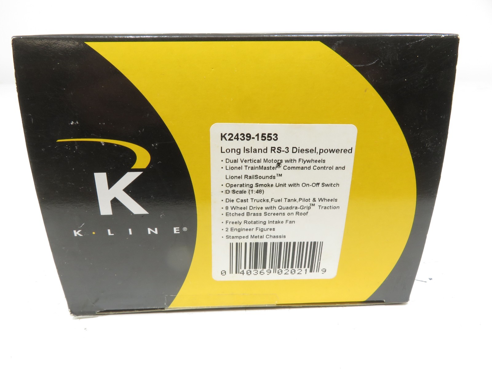 K-Line K2439-1553 Long Island RS-3 Diesel Loco Powered w/TMCC Sounds LN