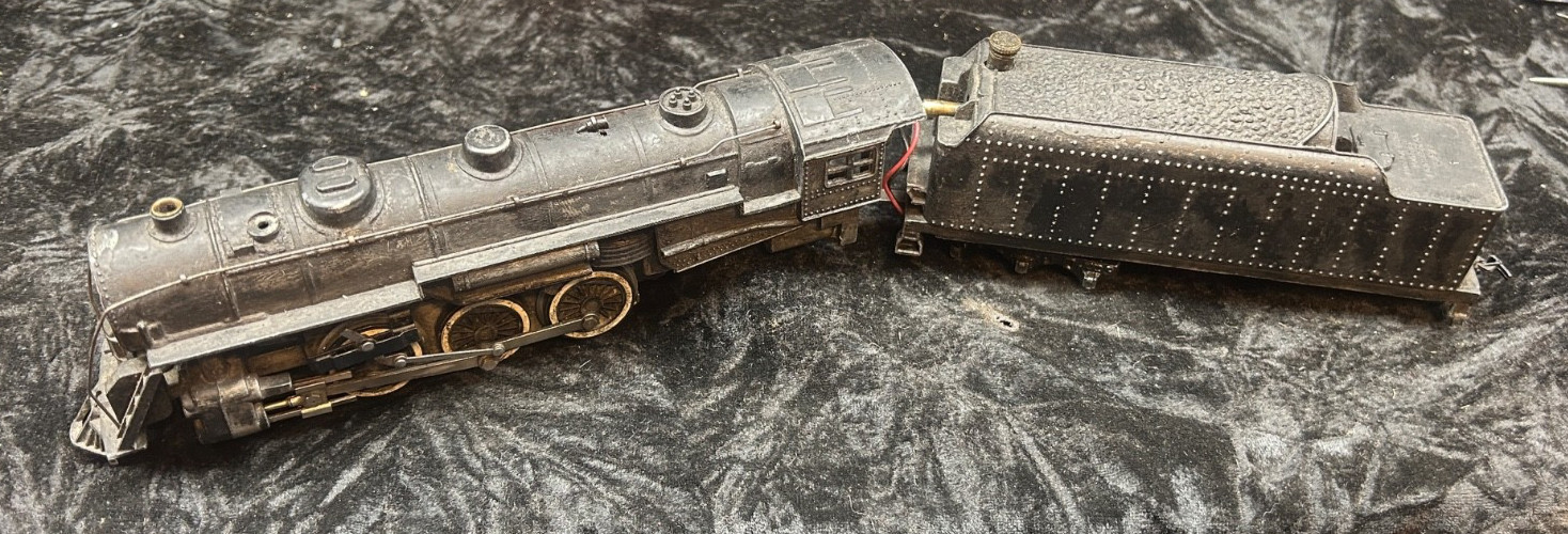 A.C. Gilbert American Flyer Train HO Scale Locomotive & Tender Rare P9489 c3-1