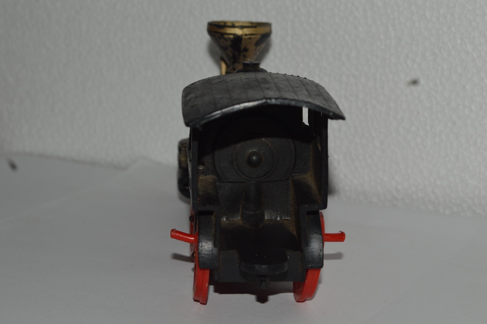 AUBURN Steam Locomotive Rubber Black Gold Red Wheels USA Made 7 Inch 1930’s