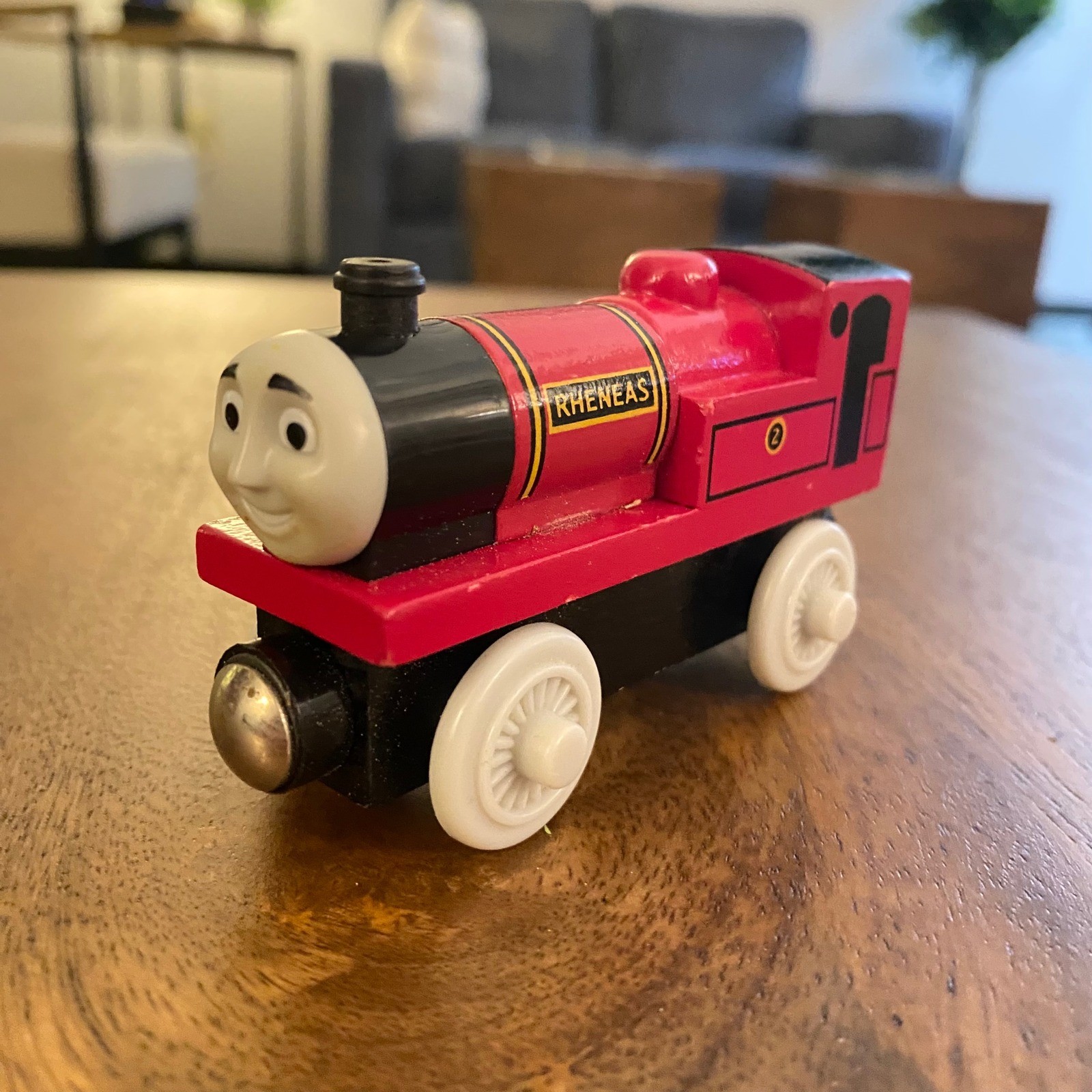Thomas & Friends Wooden Railway Rheneas Red Engine For Display Only No 2 Train