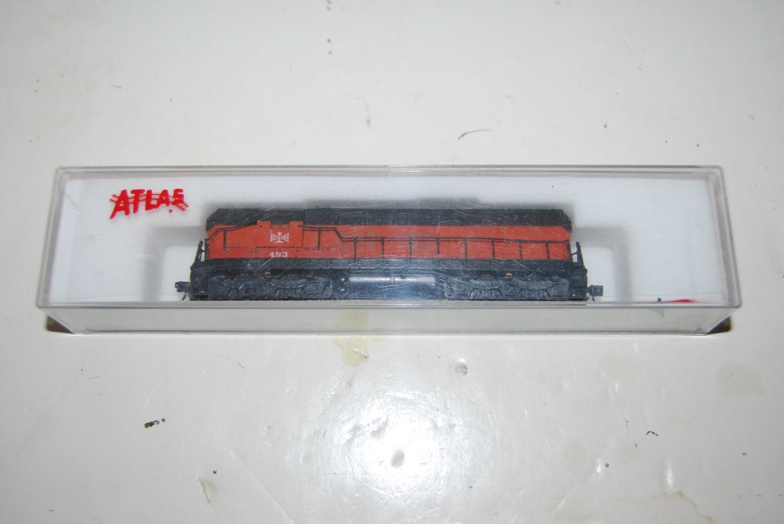 ATLAS “N” SCALE #4508 B&LE BESSEMER & LAKE ERIE EMD SD-7 DIESEL RD. #453