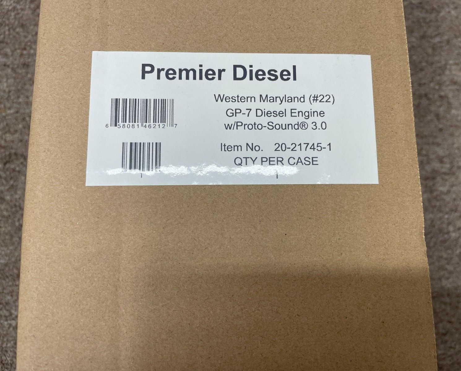 MTH PREMIER 20-21745-1 WESTERN MARYLAND WM GP7 DIESEL ENGINE PS3 O SCALE – NEW