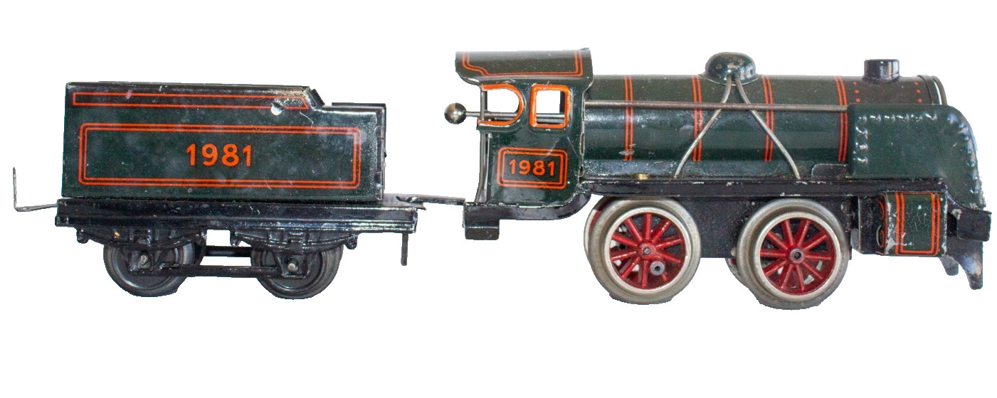 Vintage 1938-1940 Johann Distler #1981 0-gauge Clockwork Locomotive