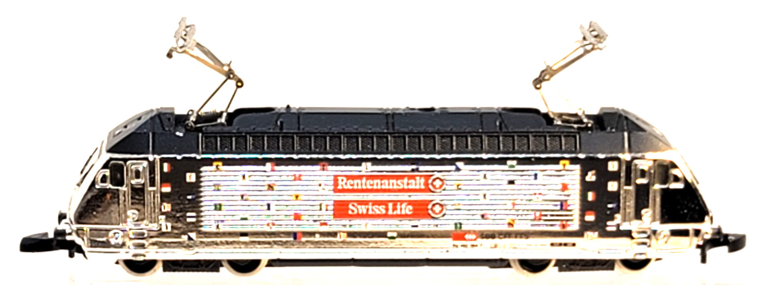 Z Marklin 88454 “Swisslife” SBB CFF Electric Loco 5-pole LED (tested) jewel case