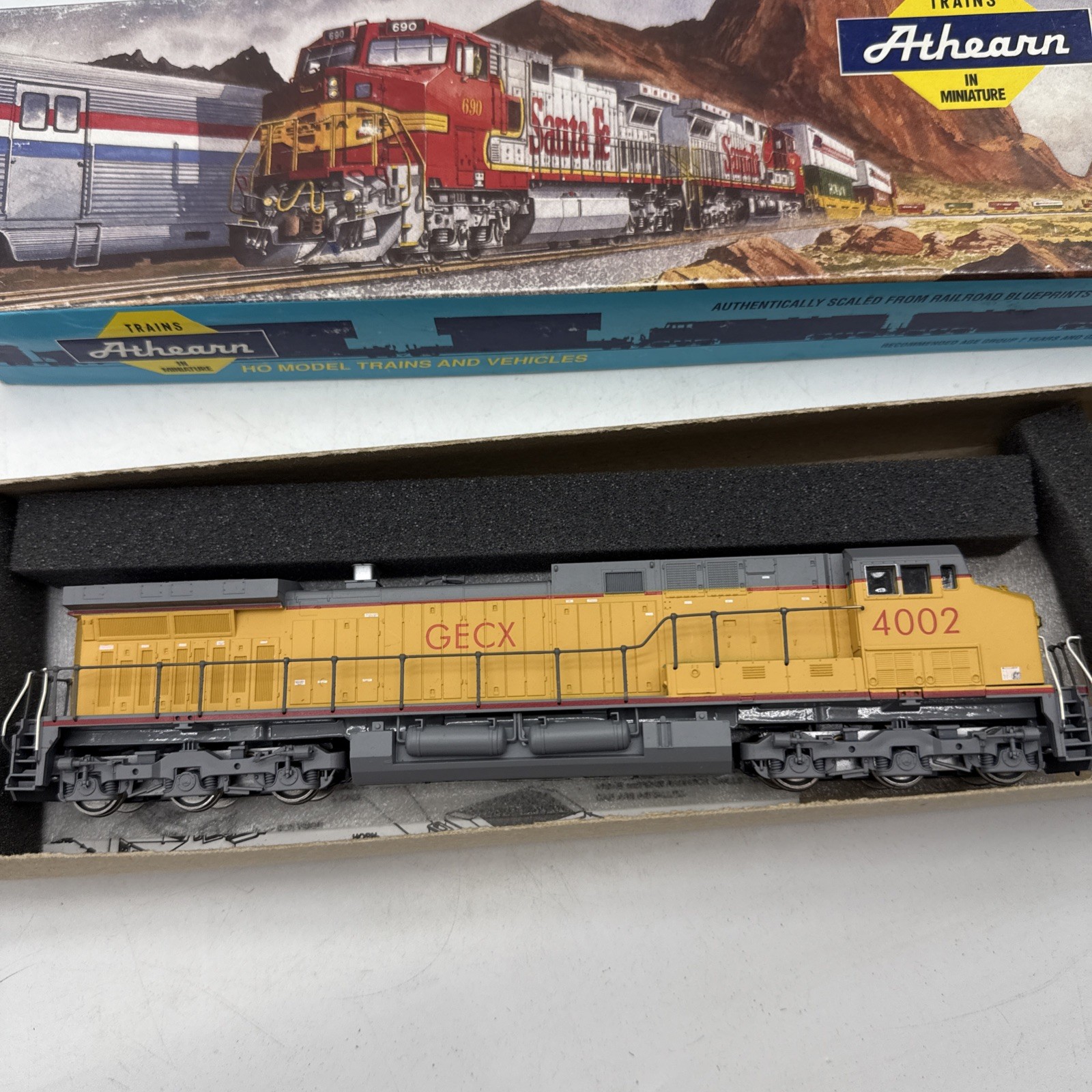 Athearn AC4400 Power GECX 4002 Locomotive Engine Train Blue Box Nice