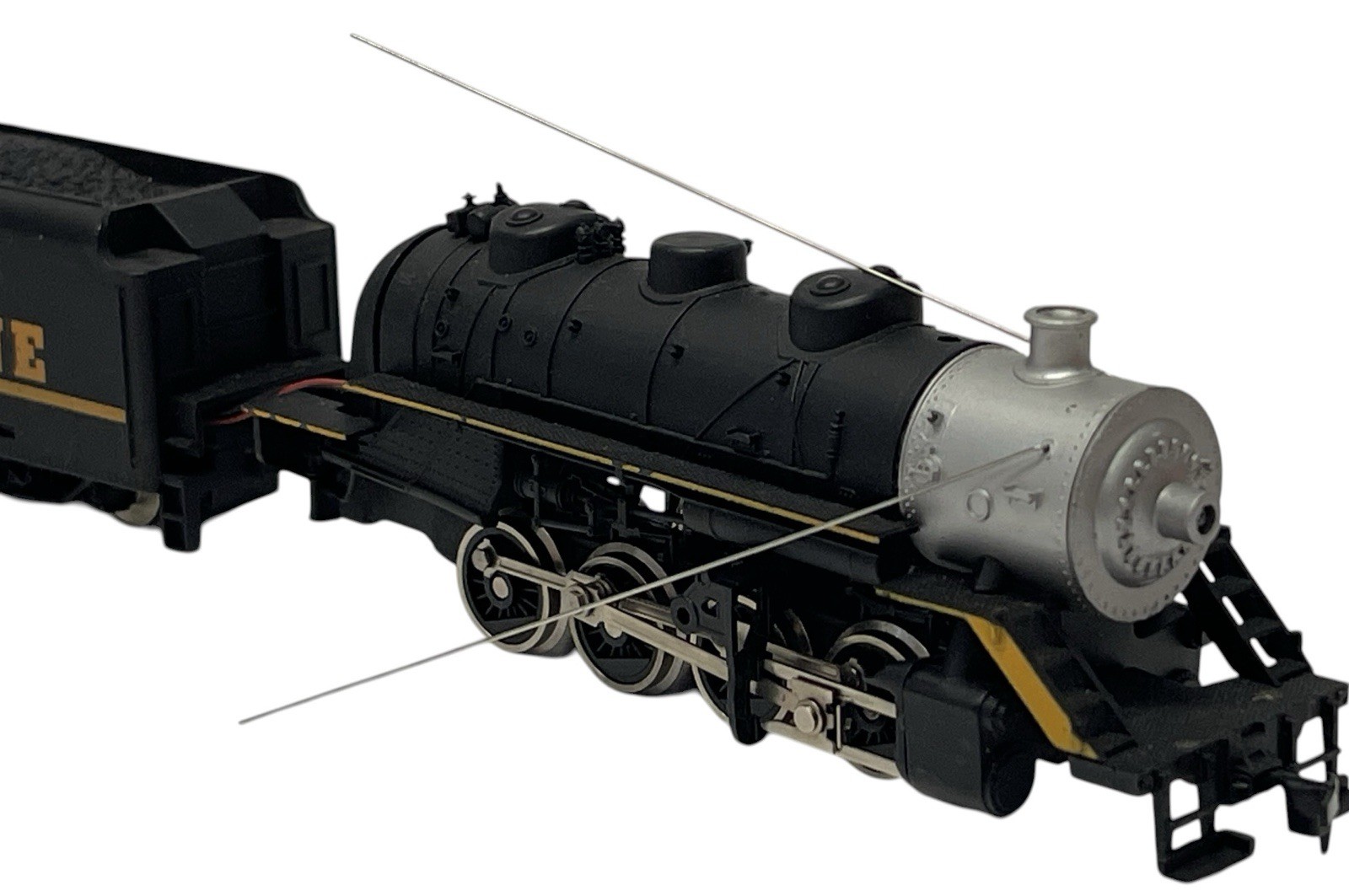 Vintage Clementine Steam Locomotive W/Tender – black & Gold Model Train Untested