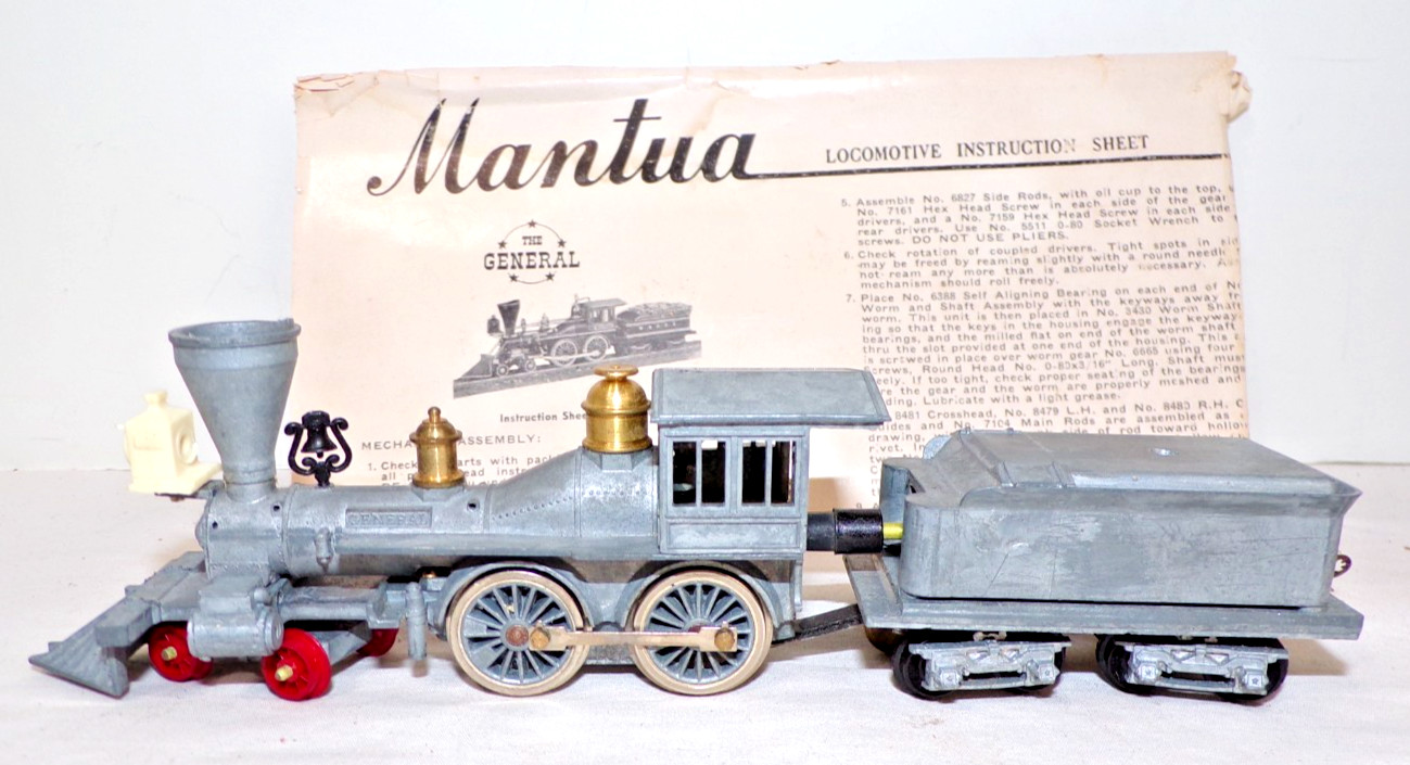 Mantua HO Scale The General Steam 4-4-0 Locomotive W/Tender – Read Below – LT