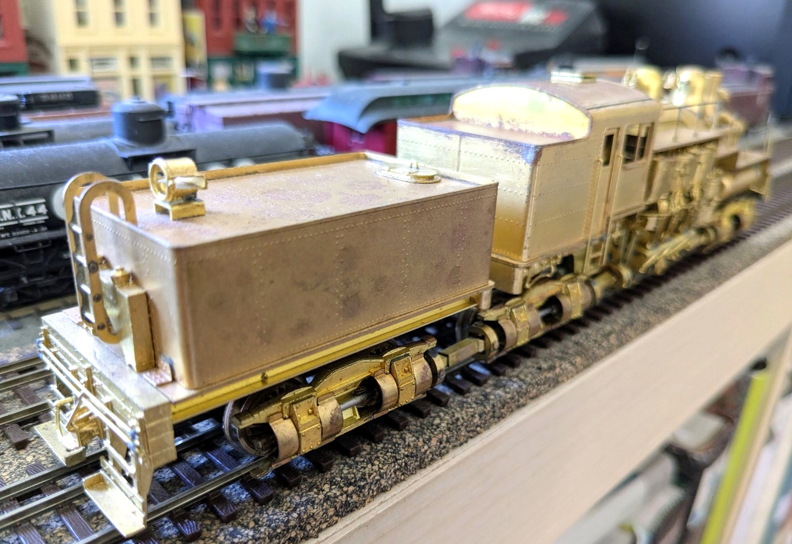 SUPER RARE! THE TRAIN SHOP KTM BRASS WM #6 3-TRUCK SHAY HO *BACKHEAD *RUNS G@@D!