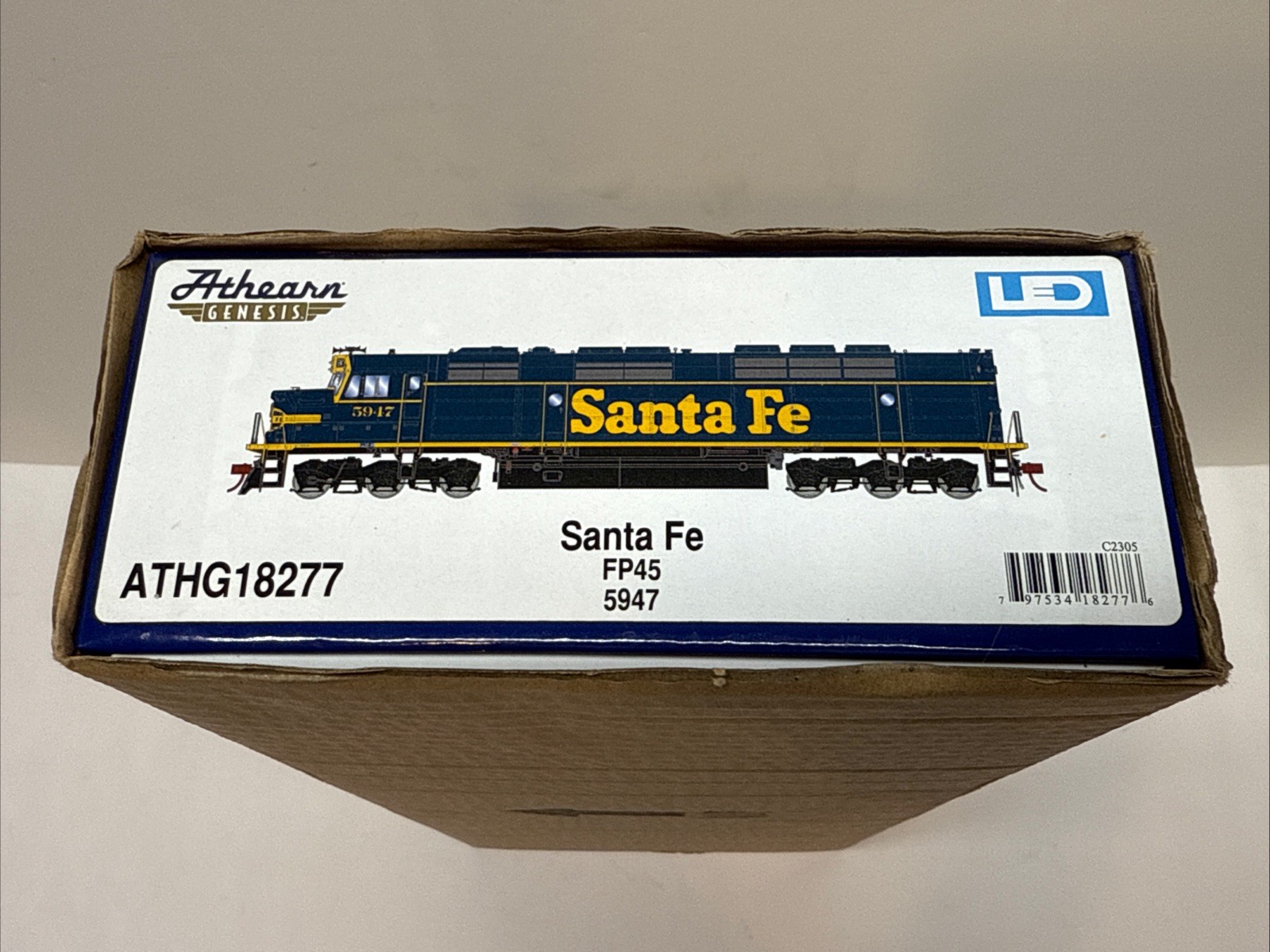Ho Scale Athearn Genesis #G18277 Santa Fe FP45 #5947 ATSF BNSF Diesel Loco Blue