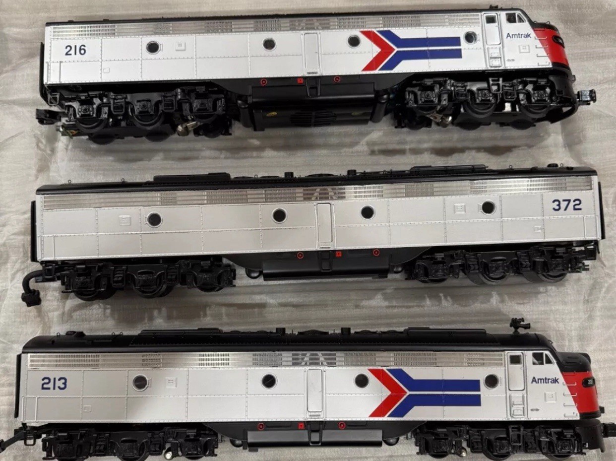 MTH PREMIER AMTRAK E-8 ABA DIESEL ENGINE SET PS3! 20-20352-1 O SCALE E8